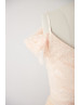 Off Shoulder Blush Lace Champagne Tulle Bridesmaid Dress